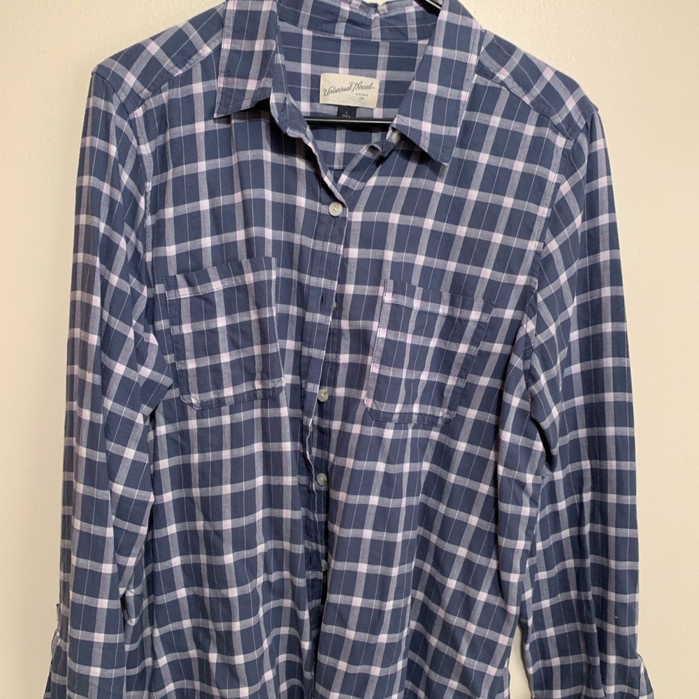 Plaid button down